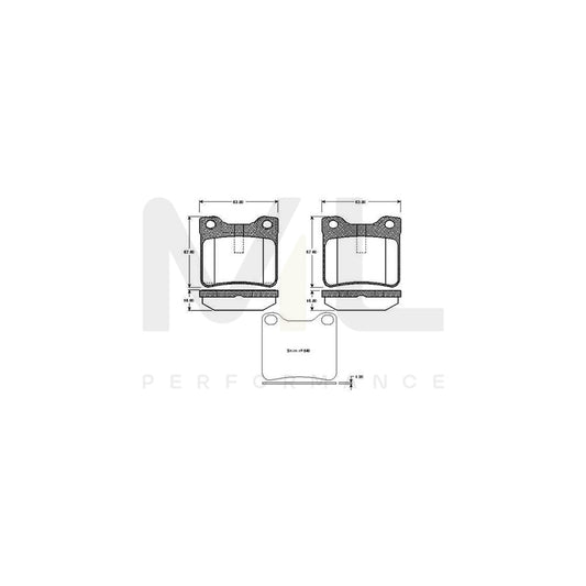 Bosch 0986Tb2176 Brake Pad Set Excl. Wear Warning Contact  | ML Performance Car Parts