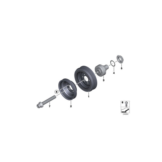 Genuine BMW 11237597424 E84 Pulley (Inc. X1 20iX & X1 28iX) | ML Performance UK Car Parts