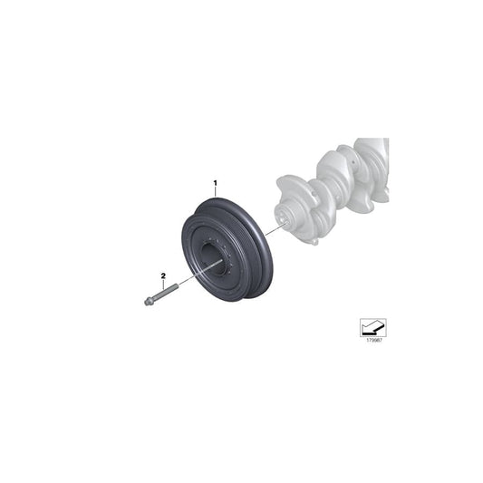 Genuine BMW 11238584913 F46 F55 Vibration Damper (Inc. 214d, One D & 114d) | ML Performance UK Car Parts