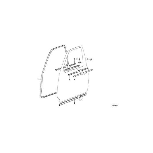 Genuine BMW 51211944231 E34 Covering Left CHROM (Inc. 530i, 518i & 525tds) | ML Performance UK Car Parts