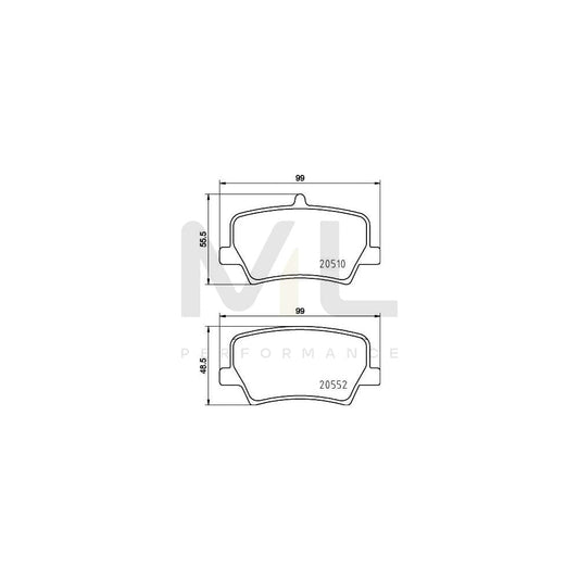 Hella 8DB 355 039-391 Brake Pad Set For Volvo Xc40 (536) Not Prepared For Wear Indicator, With Brake Caliper Screws, With Accessories | ML Performance Car Parts