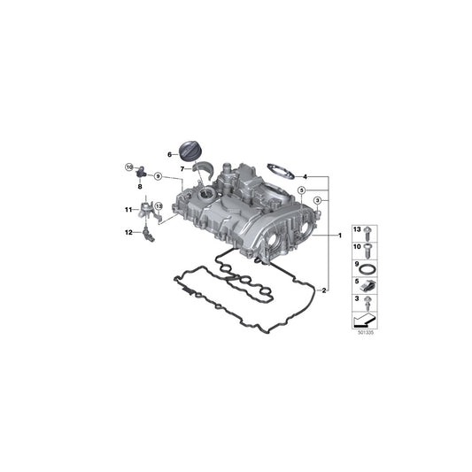 Genuine BMW 11238678432 Cylinder Head Cover (Inc. i8) | ML Performance UK Car Parts