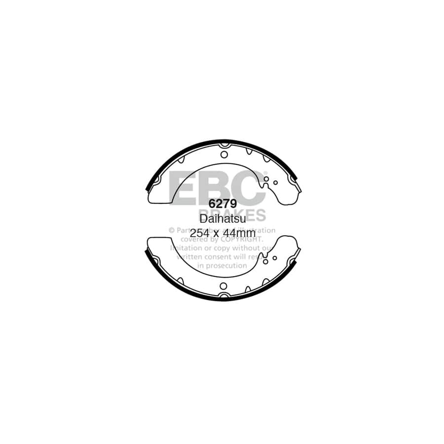 EBC 6279 Daihatsu Front/Rear Brake Shoes (Inc. Fourtrak, Rugger, Taft) 1 | ML Performance UK Car Parts