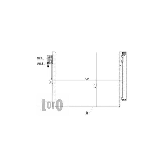 Abakus 0370160045 Air Conditioning Condenser For Opel Meriva B (S10) | ML Performance UK