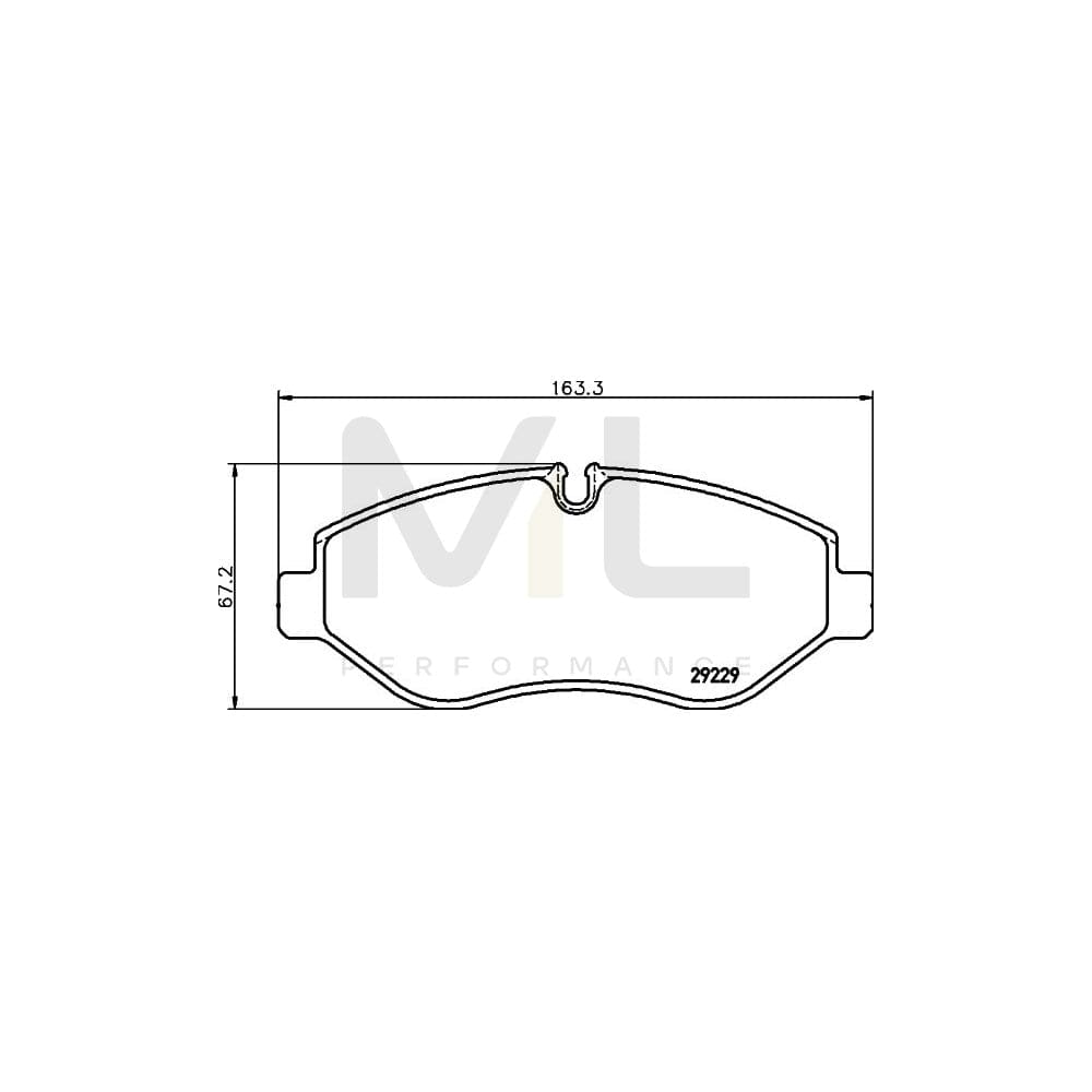 Hella 8DB 355 005-511 Brake Pad Set For Iveco Daily Prepared For Wear Indicator, With Brake Caliper Screws, With Accessories | ML Performance Car Parts