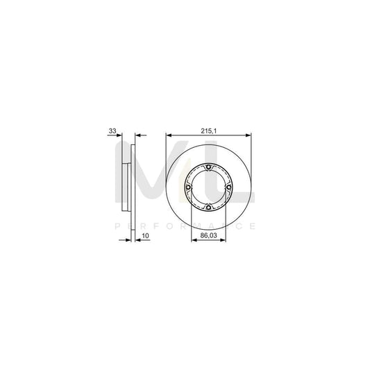 BOSCH 0 986 479 S69 Brake Disc Solid, Oiled | ML Performance Car Parts