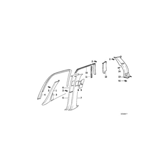 Genuine BMW 51438148646 E34 Covering Apron Right PERGAMENT (Inc. 525td, 540i & 520i) | ML Performance UK Car Parts