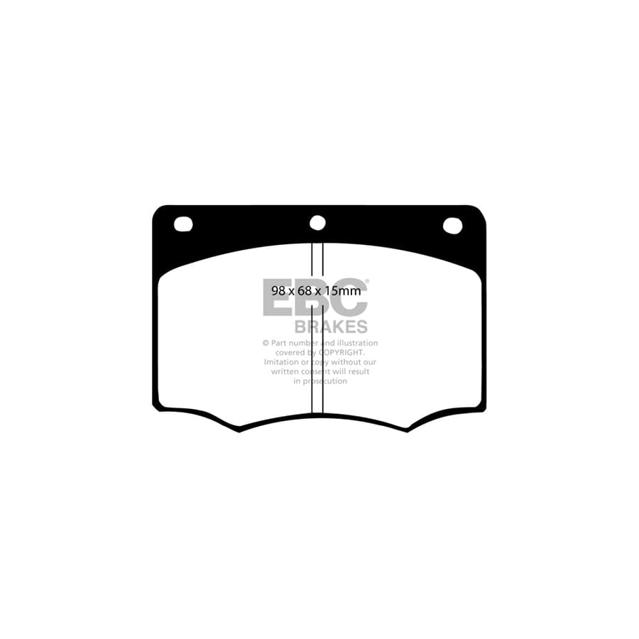 EBC PD01KF575 Ford TVR Greenstuff Front Brake Pad & Plain Disc Kit  (Inc. Granada Mk2 & 280) 2 | ML Performance UK Car Parts