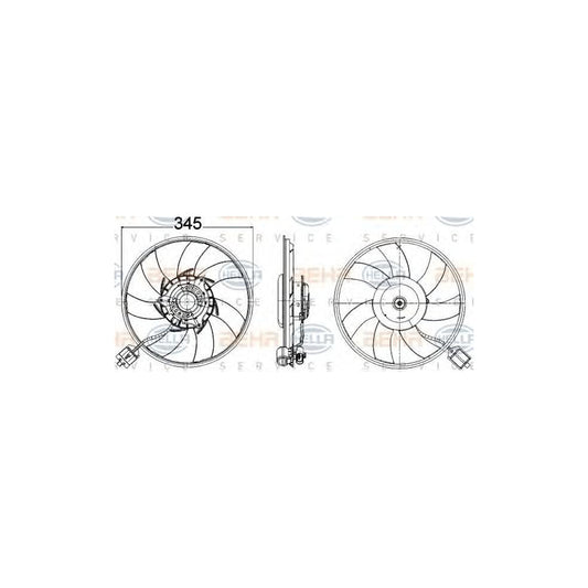 Hella 8EW 351 104-551 Fan, Radiator