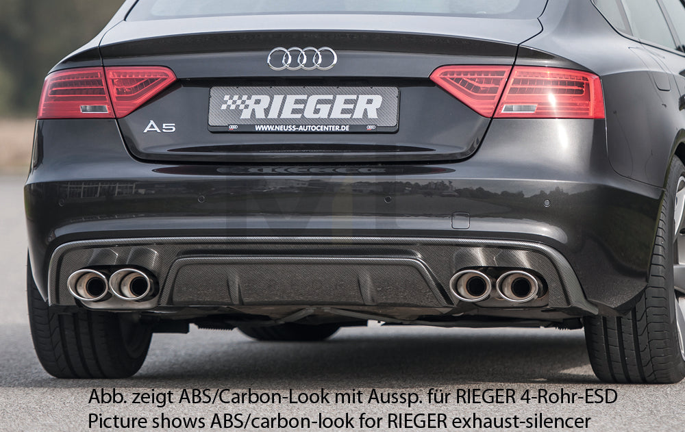Rieger 00088040 Audi B8 B81 A5 Rear Diffuser 1 | ML Performance UK Car Parts