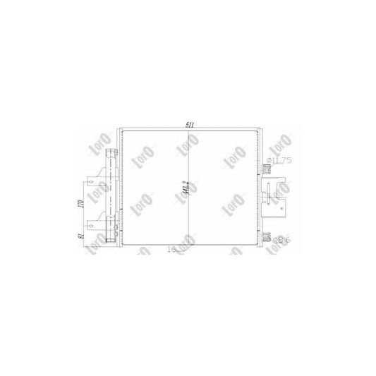 Abakus 0550160005 Air Conditioning Condenser For Jaguar Xj Saloon (X351) | ML Performance UK