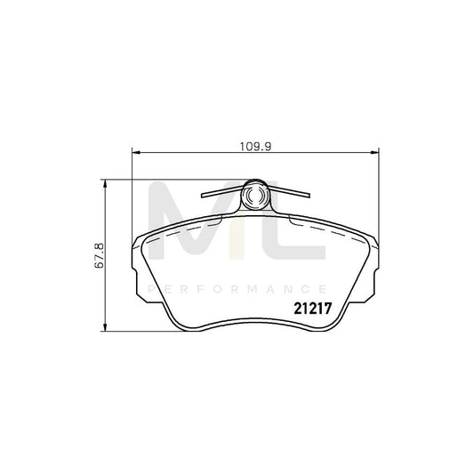 Hella 8DB 355 017-921 Brake Pad Set Not Prepared For Wear Indicator, With Brake Caliper Screws | ML Performance Car Parts