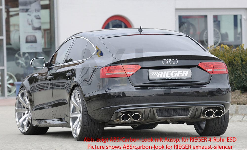 Rieger 00055436 Audi B8 B81 A5 Rear Diffuser 3 | ML Performance UK Car Parts