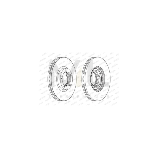 FERODO PREMIER DDF848C Brake Disc for FORD TRANSIT Vented, Coated, without bolts/screws | ML Performance Car Parts