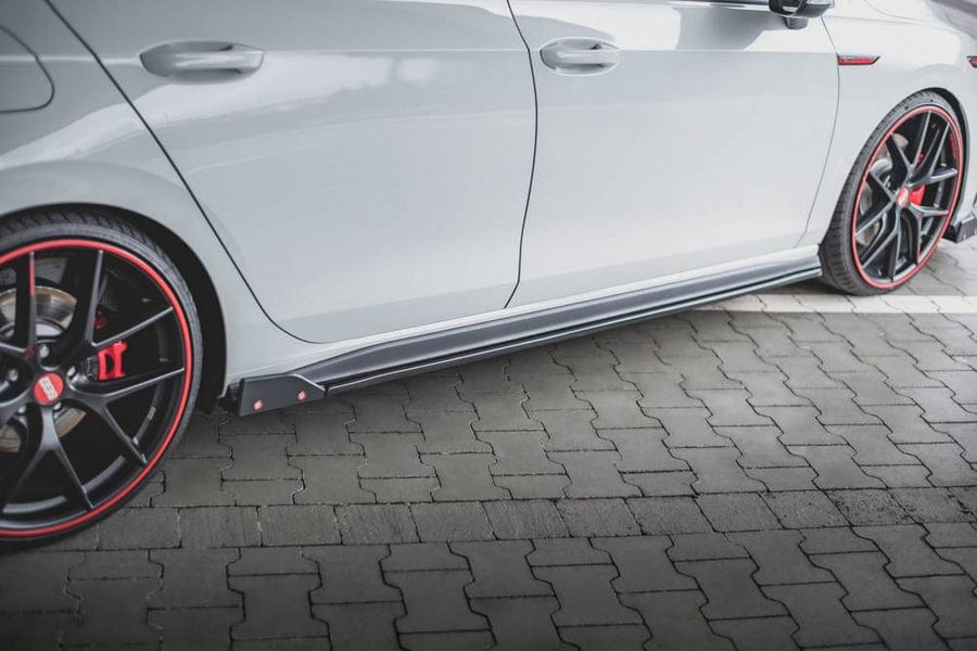 Maxton Design Volkswagen Golf GTI / Clubsport / R-Line MK8 Side Skirts Diffusers + Flaps V.2