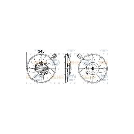 Hella 8EW 351 104-531 Fan, Radiator