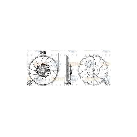 Hella 8EW 351 104-491 Fan, Radiator