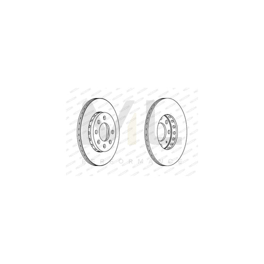 FERODO PREMIER DDF1161C Brake Disc Vented, Coated, without bolts/screws | ML Performance Car Parts