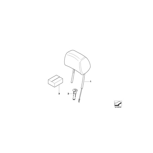 Genuine BMW 52108038816 E92 E90 Headrest Leather FUCHSROT (Inc. M3) | ML Performance UK