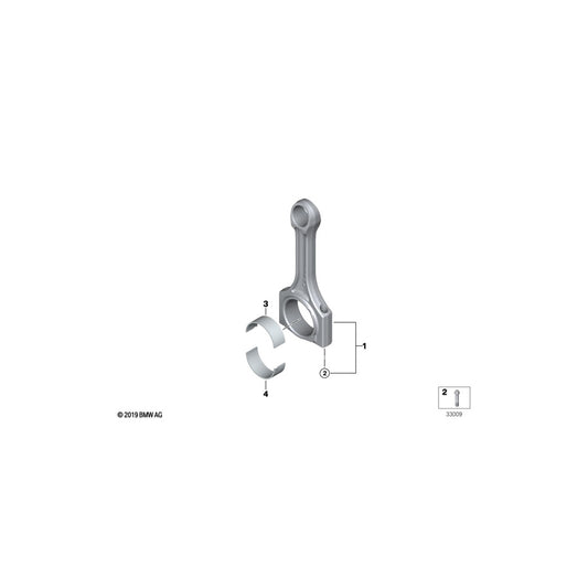 Genuine BMW 11247544875 E65 E60 E53 Connecting Rod L=140,0MM (Inc. 540i, 740Li & 740i) | ML Performance UK Car Parts