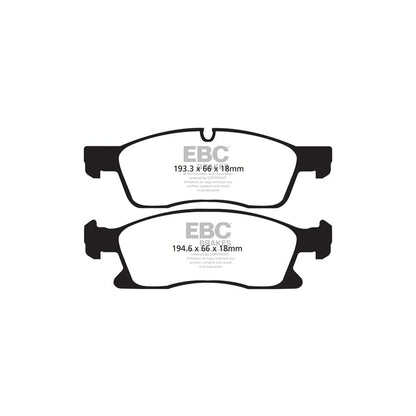 EBC PDKF2455 Dodge Jeep Ultimax Front Brake Pad & Plain Disc Kit - ATE Caliper (Inc. Durango & Grand Cherokee) 2 | ML Performance UK Car Parts