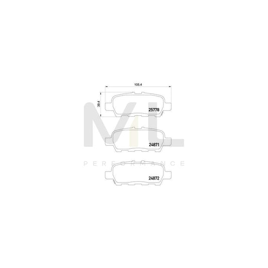 Brembo P 56 087 Brake Pad Set With Acoustic Wear Warning | ML Performance Car Parts