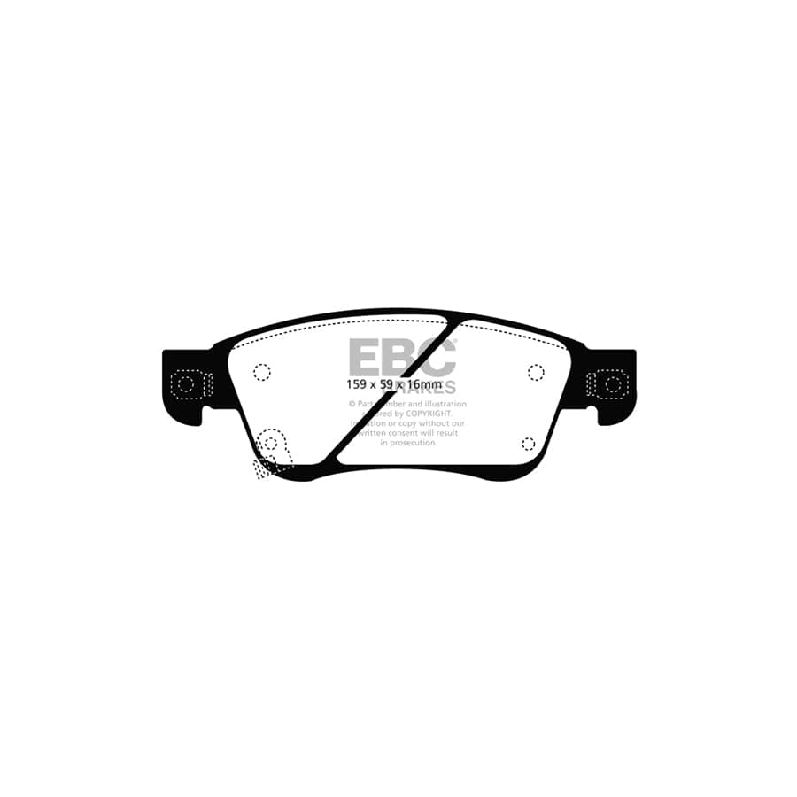 EBC PDKF965 Infiniti Nissan Ultimax Front Brake Pad & Plain Disc Kit - Akebono Caliper 2 | ML Performance UK Car Parts