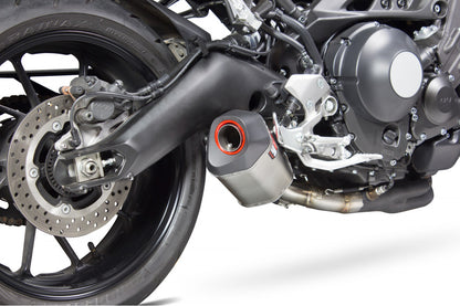 Scorpion RYA107SEO Yamaha XSR900 Serket Parallel Slip-On - Brushed Stainless Steel Sleeve | ML Performance UK UK