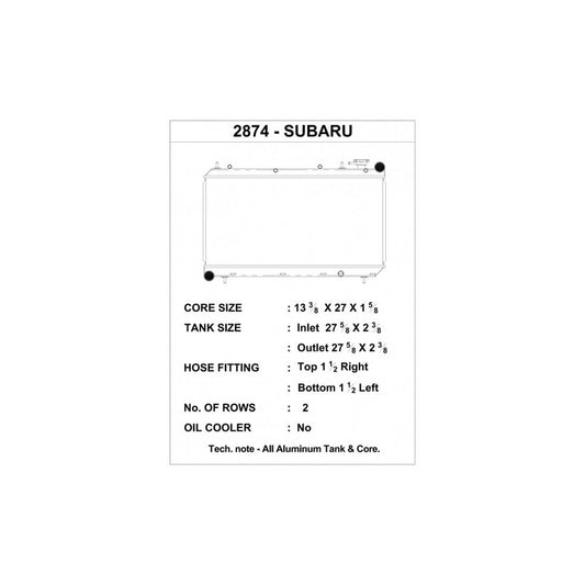 CSF Race Radiator For 93-98 Subaru Impreza (Incl. Outback Sport) | ML Performance UK Car Parts