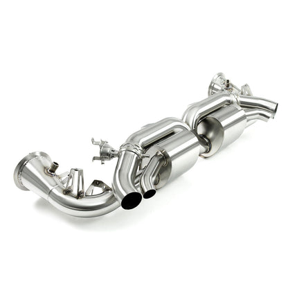 MANHART SLIP-ON EXHAUST FOR PORSCHE 911 (992) TURBO (S) WITH VALVE CONTROL BY KLINE INNOVATION