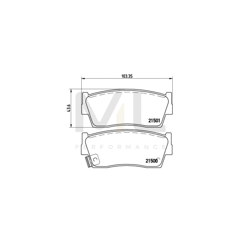 Brembo P 79 006 Brake Pad Set With Acoustic Wear Warning | ML Performance Car Parts