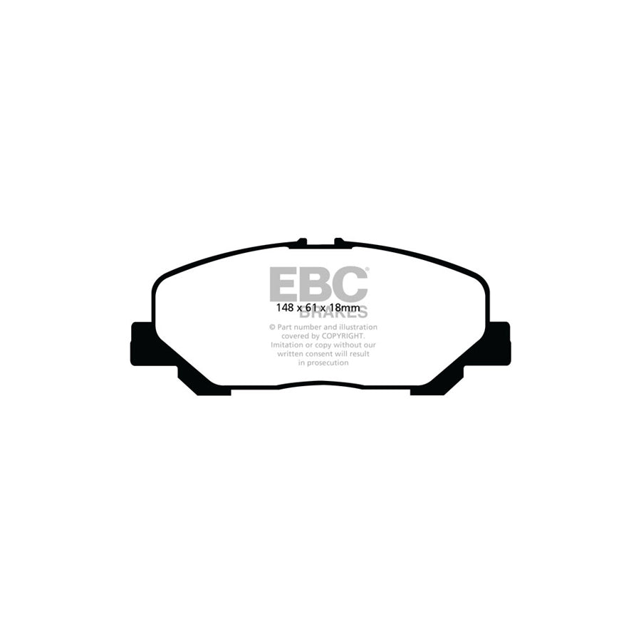 EBC PD03KF1436 Toyota Yellowstuff Front Brake Pad & Plain Disc Kit (Inc. Alphard, Estima, Lucida, Vellfire) 2 | ML Performance UK Car Parts