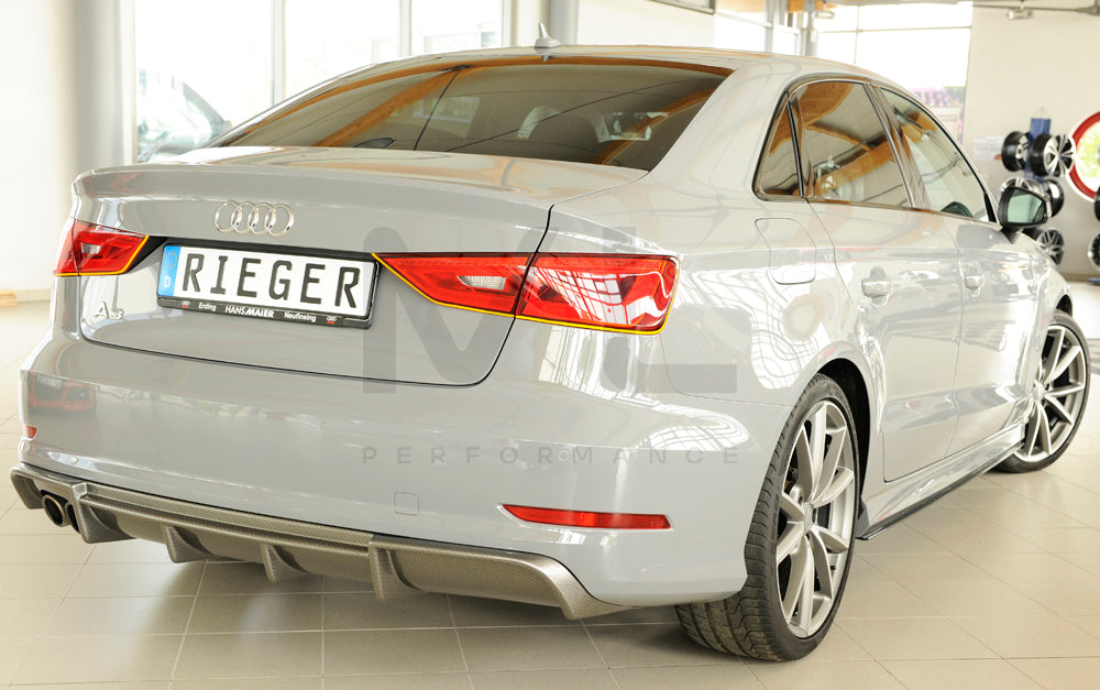 Rieger 00099367 Audi 8V A3 Rear Diffuser 9 | ML Performance UK Car Parts
