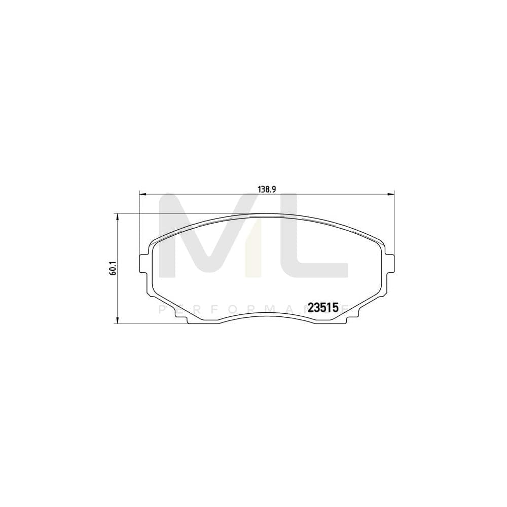 Brembo P 49 028 Brake Pad Set With Acoustic Wear Warning | ML Performance Car Parts