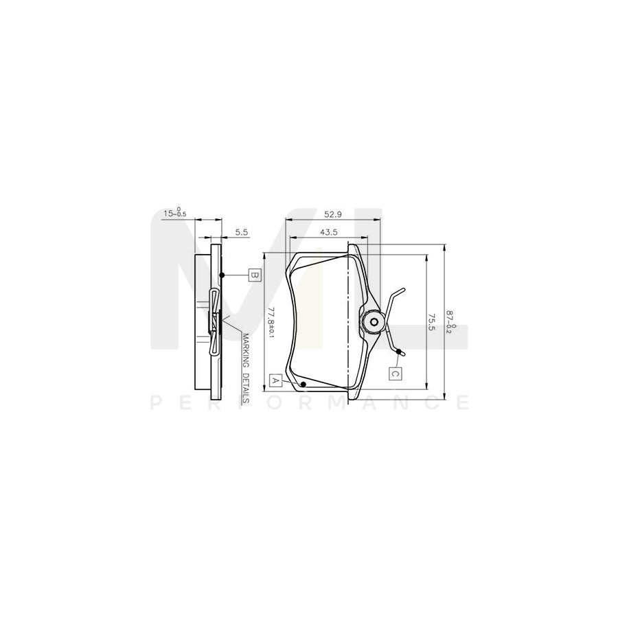 Bosch 0986Tb2140 Brake Pad Set Excl. Wear Warning Contact, With Bolts, With Accessories  | ML Performance Car Parts