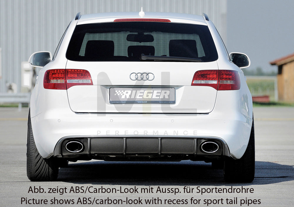 Rieger 00088044 Audi 4F A6 Rear Diffuser 2 | ML Performance UK Car Parts