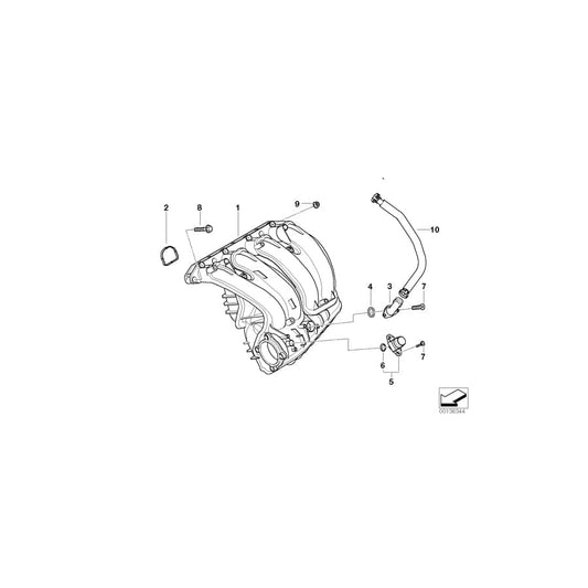 Genuine BMW 11617526861 E87 E90 Angle Connector (Inc. 116i & 316i) | ML Performance UK Car Parts