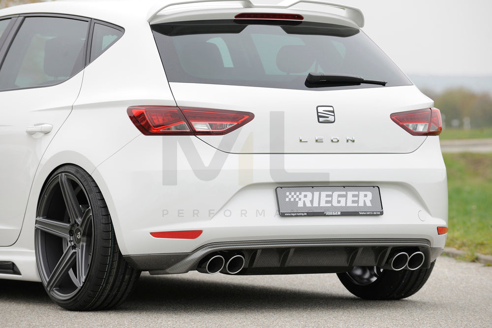 Rieger 00099248 SEAT 5F Leon Rear Diffuser 2 | ML Performance UK Car Parts