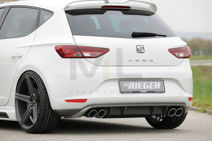 Rieger 00099248 SEAT 5F Leon Rear Diffuser 2 | ML Performance UK Car Parts