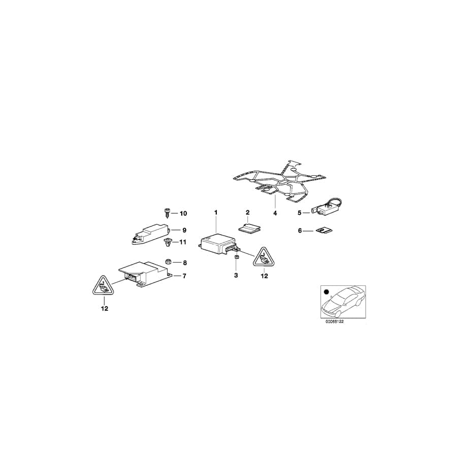 Genuine BMW 61138352528 E38 Socket Housing 30 POL BLAU (Inc. 740d, 740i & 750i) | ML Performance UK Car Parts