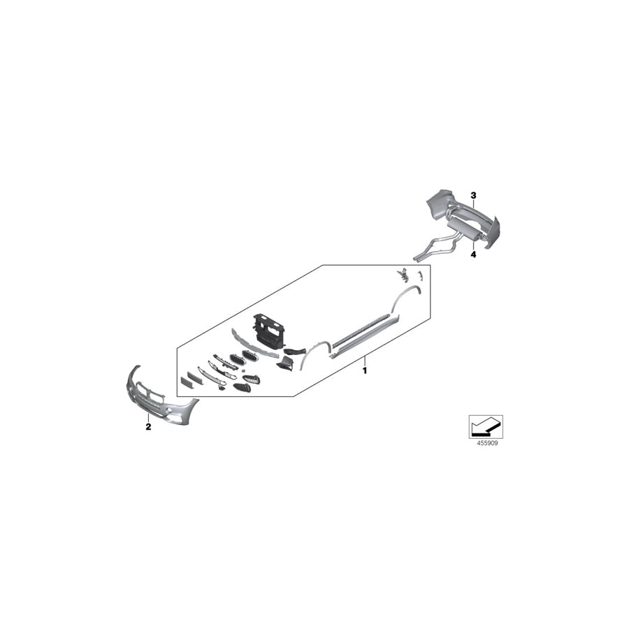 Genuine BMW 51118062460 F15 Trim Cover, Bumper, Primed, Front ICAM (Inc. X5 35dX, X5 50iX & X5 35i) | ML Performance UK