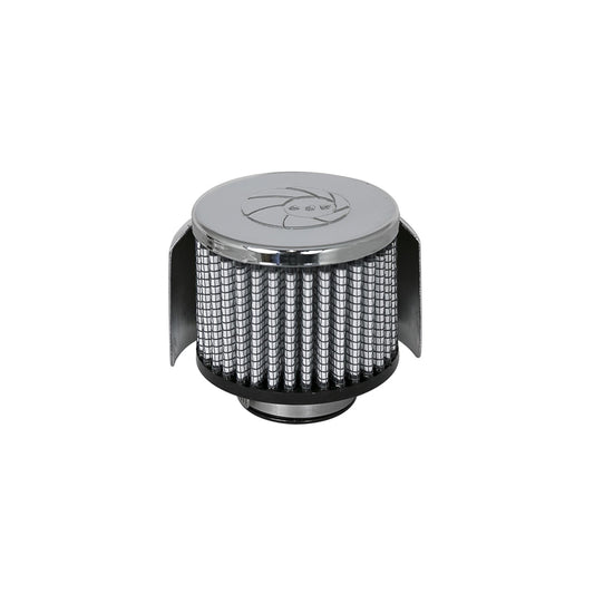  aFe 18-01502 1-1/2 IN F x 3 IN B x 3 IN T x 2-1/2 IN H - w/ Chrome Heat Shield Crankcase Vent Filter  | ML Performance UK Car Parts