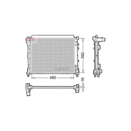 Denso DRM09006 Drm09006 Engine Radiator For Fiat Punto Iii Hatchback (199) | ML Performance UK