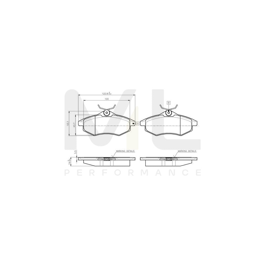 Bosch 0986Tb2420 Brake Pad Set Excl. Wear Warning Contact, With Accessories  | ML Performance Car Parts