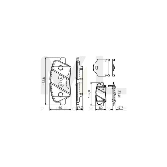 Bosch 0986Tb3190 Brake Pad Set With Acoustic Wear Warning, With Integrated Wear Warning Contact  | ML Performance Car Parts