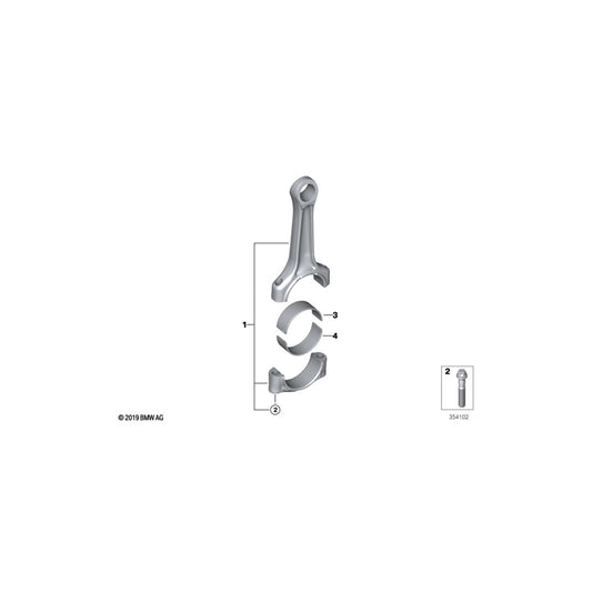 Genuine BMW 11248570833 F56 F46 F21 Connecting Rod L=142,5 MM (Inc. 216d, X2 16d & One D) | ML Performance UK Car Parts