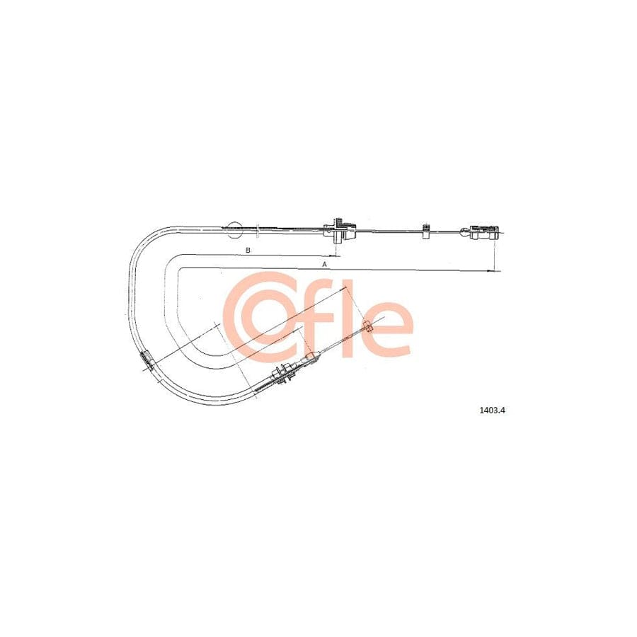 COFLE 1403.4 Throttle Cable for FIAT Cinquecento (170) | ML Performance UK Car Parts