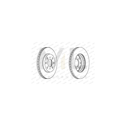 FERODO PREMIER DDF1231C Brake Disc Vented, Coated, with bolts/screws | ML Performance Car Parts