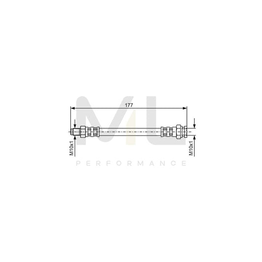 BOSCH 1 987 476 671 Brake Hose 155mm, M10x1 | ML Performance Car Parts
