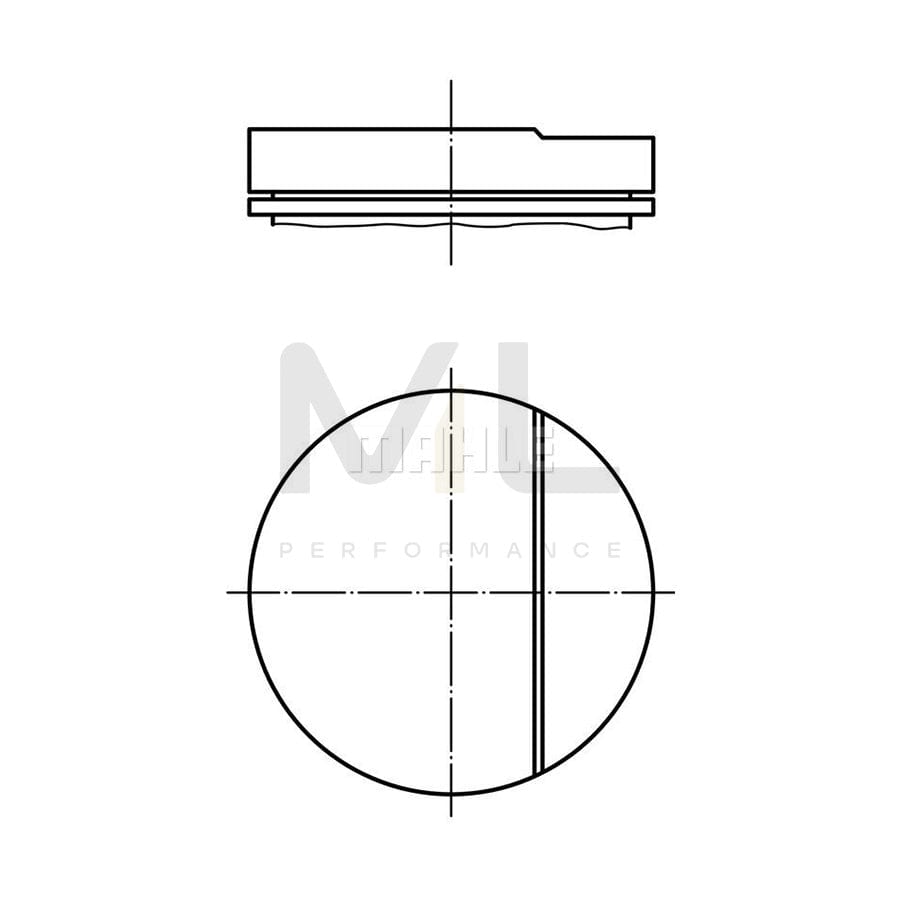 MAHLE ORIGINAL 001 58 01 Piston 82,0 mm, without cooling duct | ML Performance Car Parts
